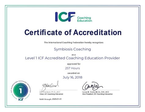 level 1 coaching certificate.